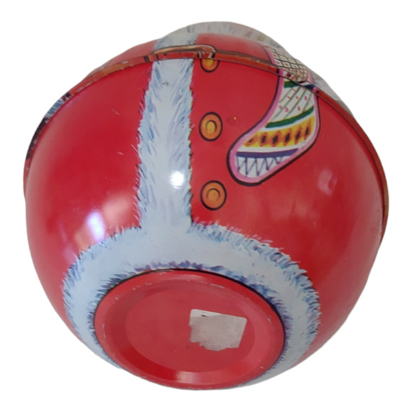 Vintage Santa Claus Storage Tin Christmas Decor Container Holiday Decorations - Picture 7 of 7